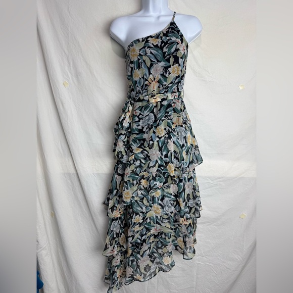 PETAL & PUP - AMREN DRESS - Floral One Shoulder Midi Dress Size 6 NWOT - Picture 8 of 12